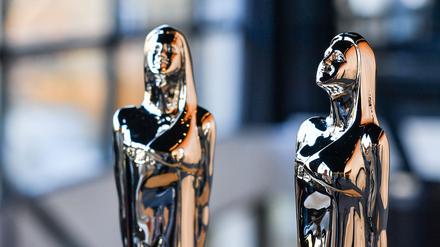 Die Statuetten des Europäischen Filmpreises. (Archivfoto)