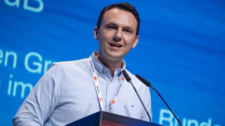 Pascal Reddig während seiner viel umjubelten Rede auf dem Deutschlandtag der Jungen Union am vergangenen Wochenende. 
