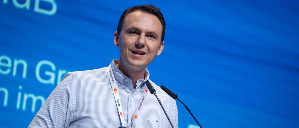 Pascal Reddig während seiner viel umjubelten Rede auf dem Deutschlandtag der Jungen Union am vergangenen Wochenende