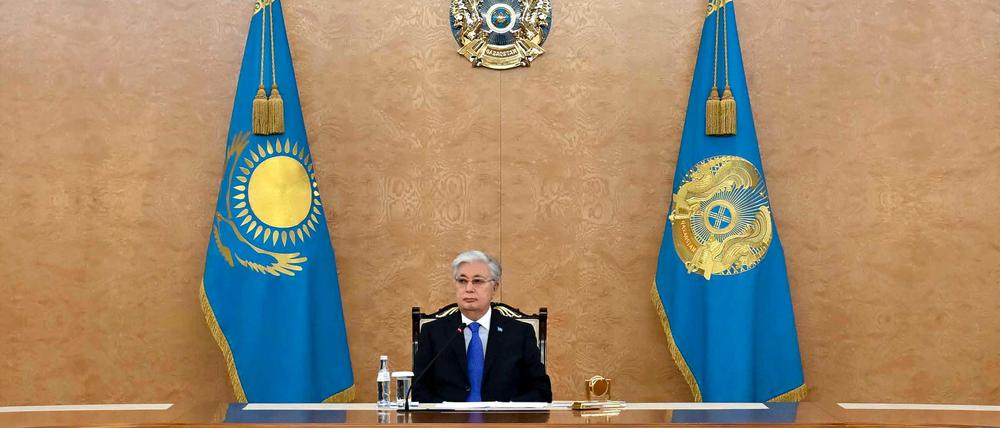 Auch Präsident Tokajew reagierte auf den Brand mit vielen Toten. (Archivbild)