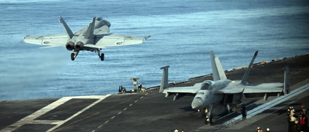 Die USS Gerald R. Ford bei einer Übung in der Nordsee.