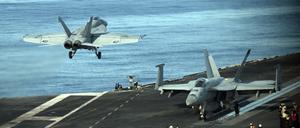 Die USS Gerald R. Ford bei einer Übung in der Nordsee.