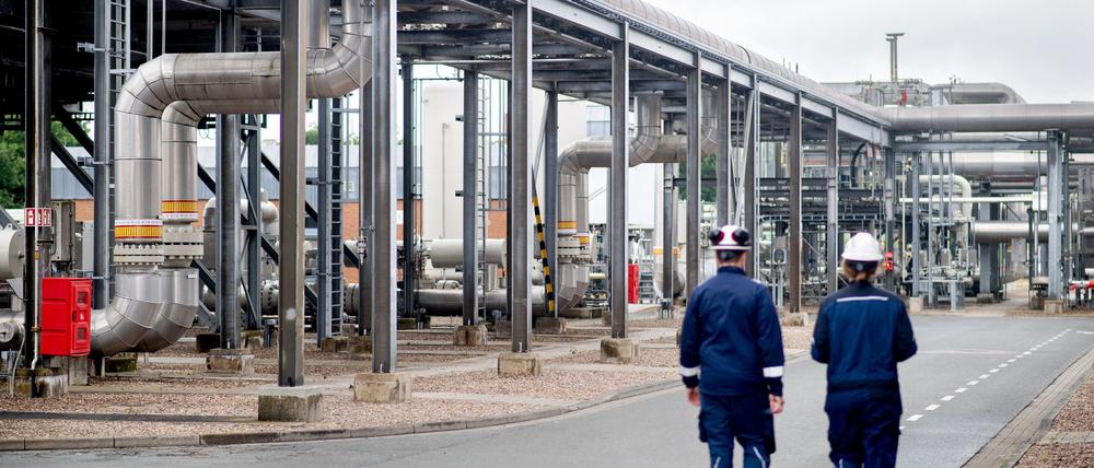 Der Gasspeicher Rehden in Niedersachsen - auch diese Anlage ist derzeit nicht allzu voll. (Archivbild)