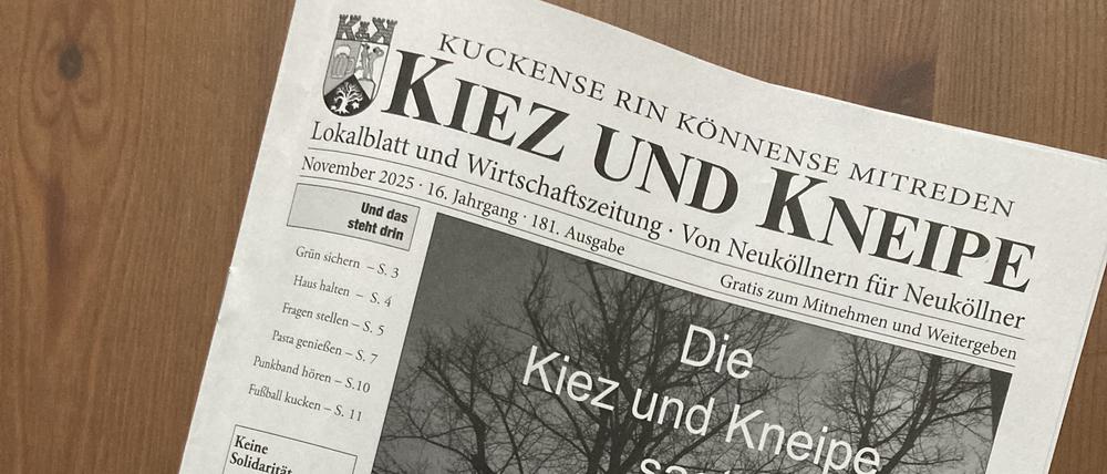 Die letzte Ausgabe der „Kiez und Kneipe“ Neukölln.
