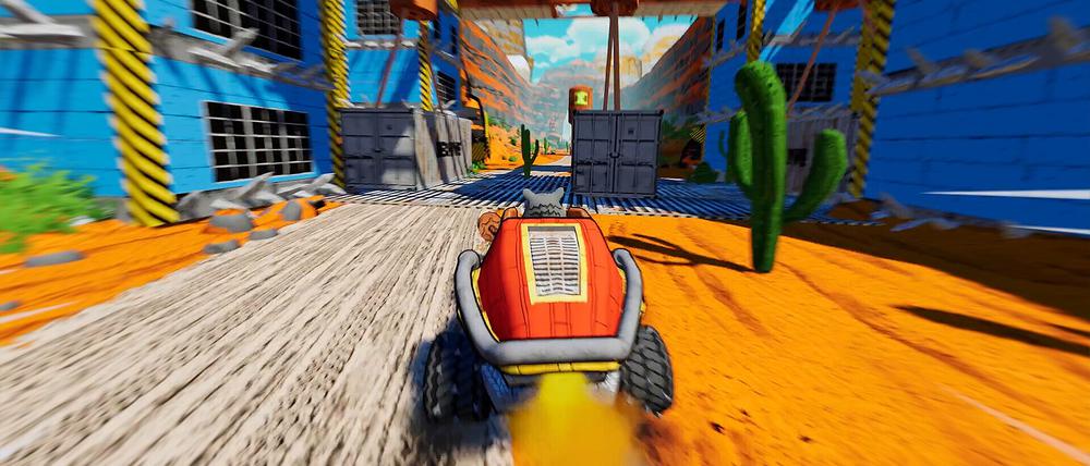 Stunts, Hindernisse, Tüftelei: das Rennspiel „Schrott“.