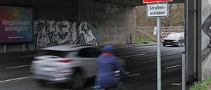 Bauarbeiten am Horstweg in Potsdam.