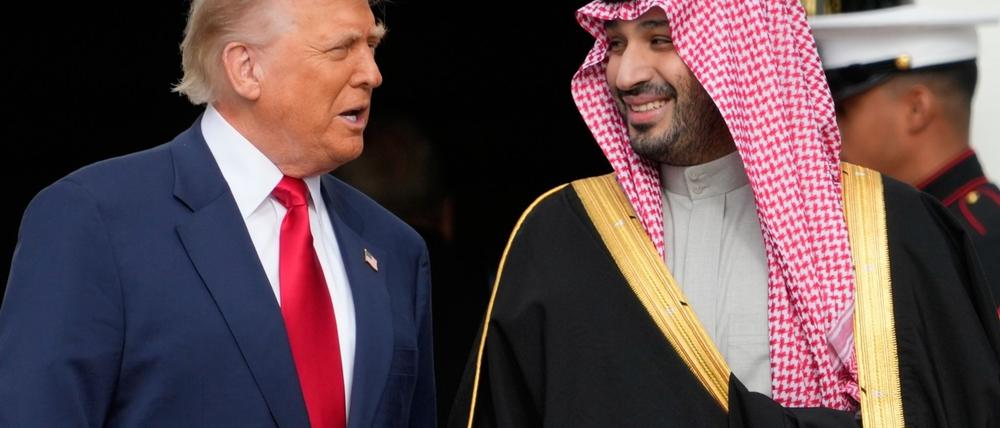 US-Präsident Donald Trump empfing den saudischen Kronprinzen Mohammed bin Salman im Weißen Haus.