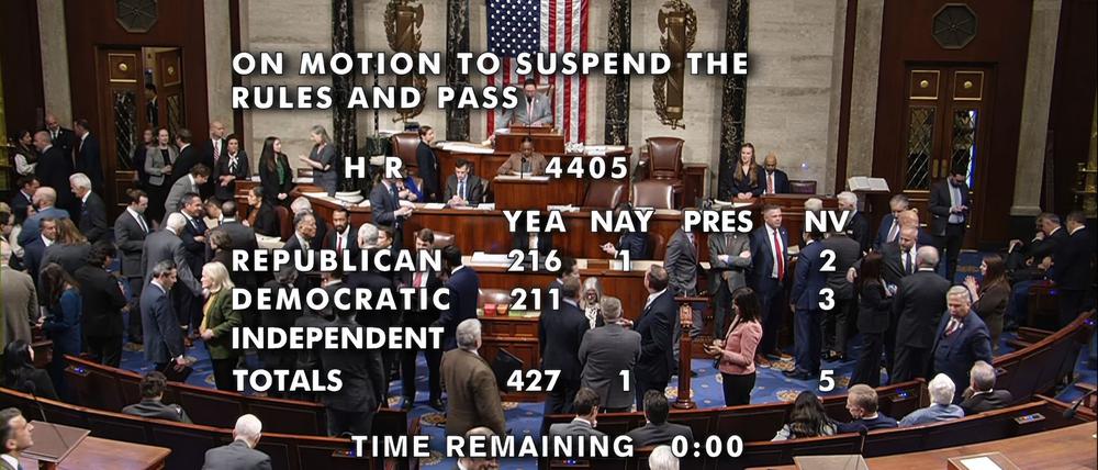 427 der Abgeordneten stimmten für die Veröffentlichung der Akten, nur ein Republikaner votierte mit Nein.