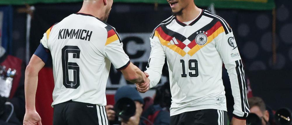 WM-tauglich: Kimmich und Sané beim 6:0.