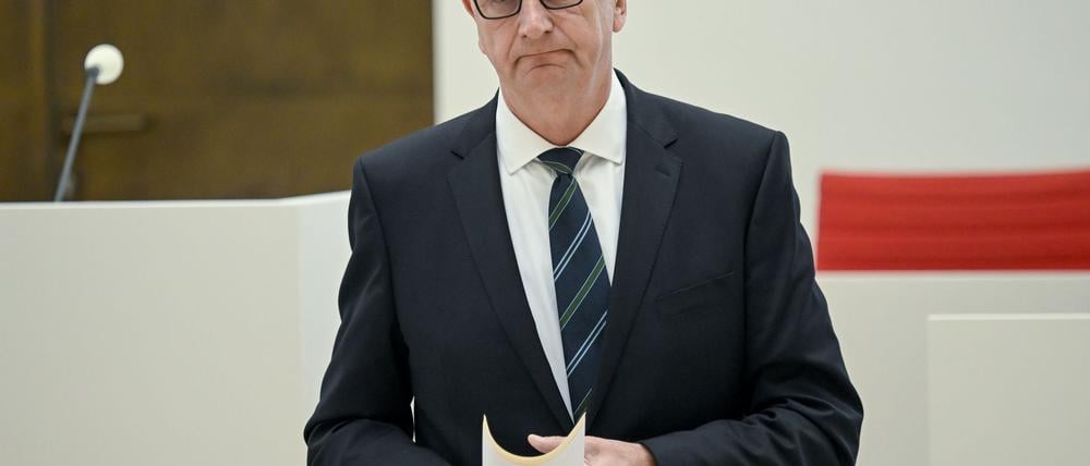 Brandenburgs Regierungschef Dietmar Woidke (SPD) äußert sich zur bevorstehenden Abstimmung über die Rundfunkreform. (Archivbild)