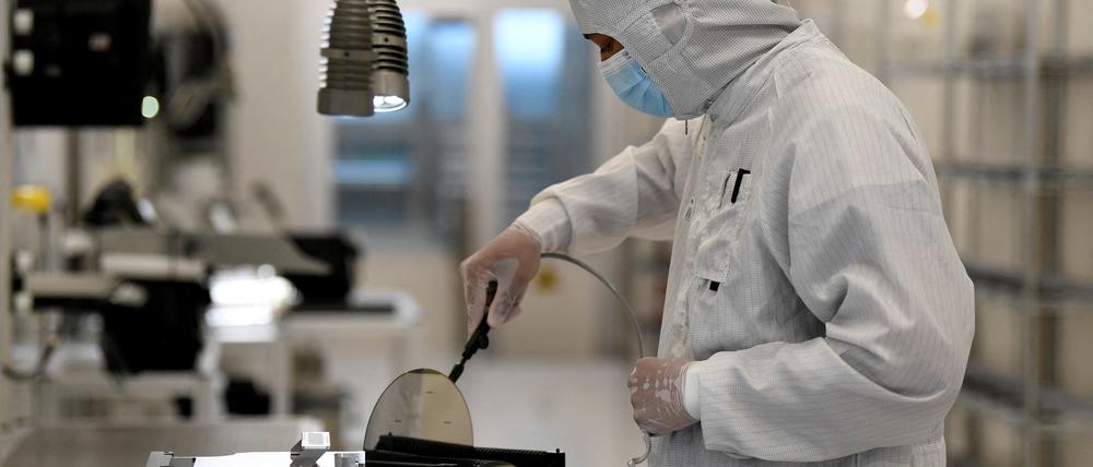 Halbleiterproduktion von Nexperia in Hamburg.