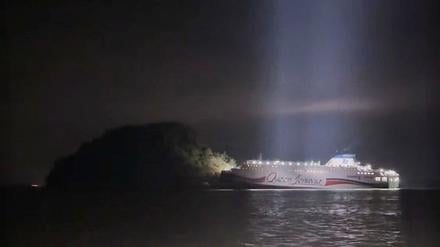 Die Fähre lief auf Grund.