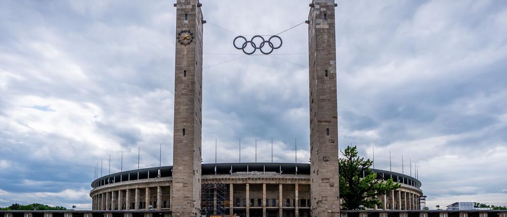  Blick auf das Olympiastadion.