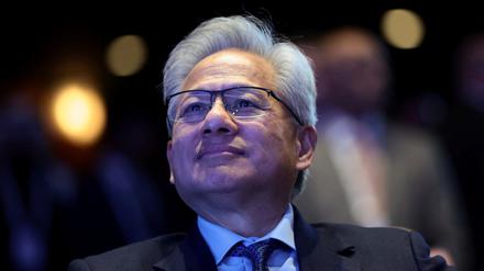 FILE PHOTO: Jensen Huang, CEO of Nvidia, attends the U.S.-Saudi Investment Forum in Washington, D.C., U.S., November 19, 2025. REUTERS/Evelyn Hockstein/File Photo