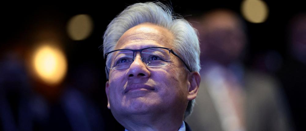 FILE PHOTO: Jensen Huang, CEO of Nvidia, attends the U.S.-Saudi Investment Forum in Washington, D.C., U.S., November 19, 2025. REUTERS/Evelyn Hockstein/File Photo