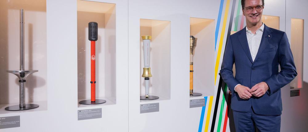 Wirbt für Olympische und Paralympische Spiele in NRW: Ministerpräsident Hendrik Wüst (CDU). (Archivfoto) 