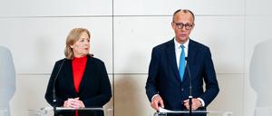 Bärbel Bas und Friedrich Merz müssen in der Koalition zusammenfinden, haben aber Probleme mit Teilen der jeweils eigenen Partei.