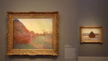 „Meules“ (Getreideschober) von Claude Monet, war unter anderem in der Ausstellung „Monet.Orte“ im Museum Barberini zu sehen.