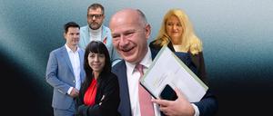 Berlins Regierender Bürgermeister Kai Wegner ist den meisten Berlinern bekannt. Bei seinen Herausforderern sieht das anders aus.