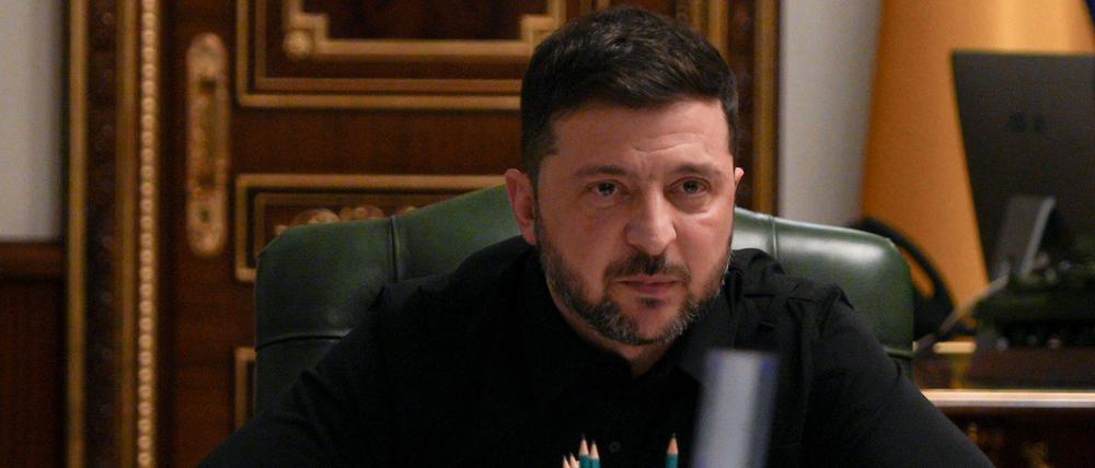 Wolodymyr Selenskyj, Präsident der Ukraine, spricht während einer Pressekonferenz. (Archivbild)