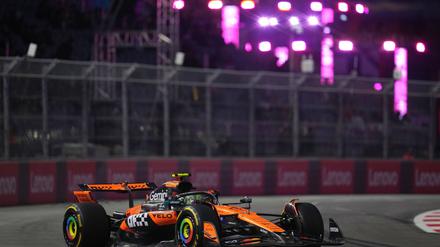 Lando Norris kam mit seinem McLaren überraschend gut zurecht in den ersten Einheiten.
