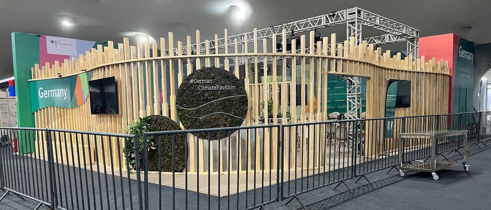 Der deutsche Pavillon auf der Weltklimakonferenz COP30 ist nach dem Brand auf dem Gelände des Klimagipfels gesperrt.