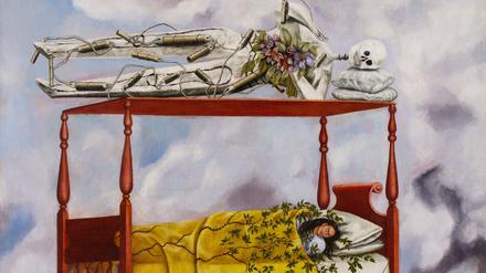 Das Selbstporträt „El sueño (La cama)“, übersetzt: Der Traum (Das Bett), der mexikanischen Künstlerin Frida Kahlo. 