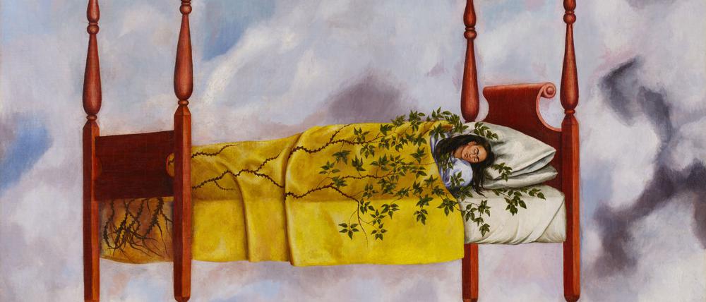 Das Selbstporträt „El sueño (La cama)“, übersetzt: Der Traum (Das Bett), der mexikanischen Künstlerin Frida Kahlo. 