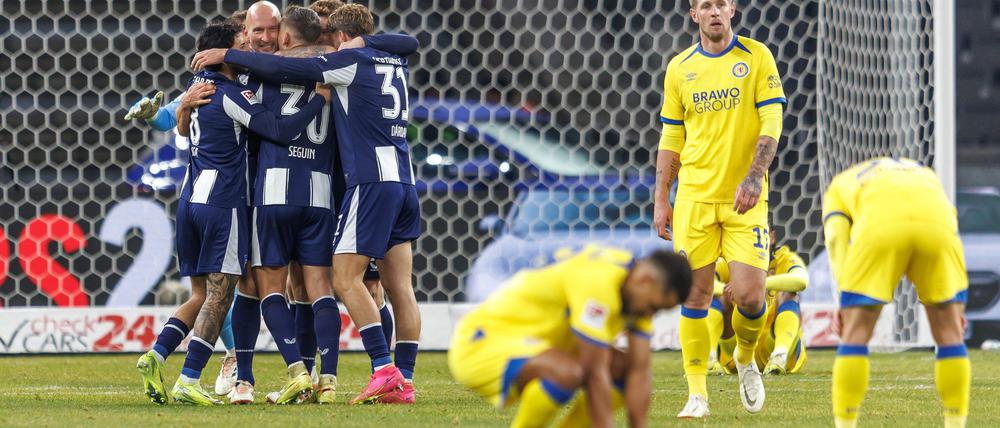 Wieder jubelte die Hertha am Ende.