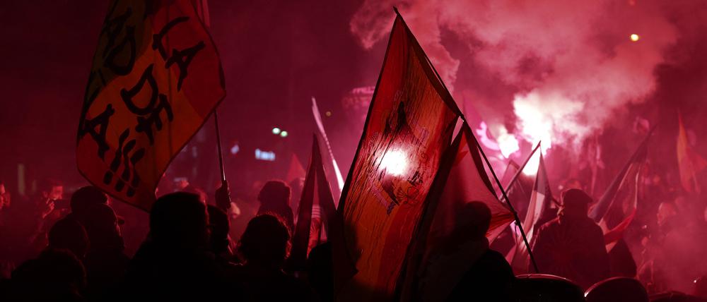Rechtsextremer Aufzug zum Todestag von Francisco Franco in Madrid.
