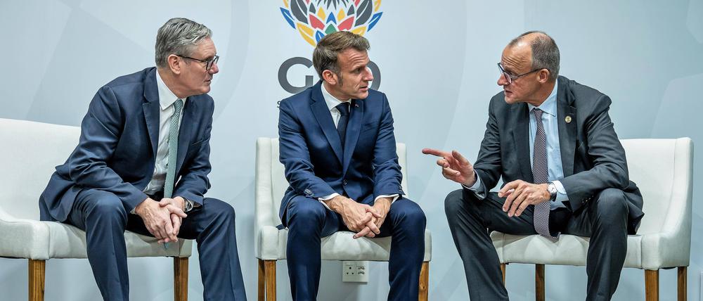 Starmer, Macron und Merz.