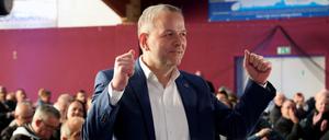 Leif-Erik Holm, Co-Landeschef der AfD, wird beim AfD-Landesparteitag zum Ministerpräsidentenkandidaten für die Landtagswahl 2026 nominiert.