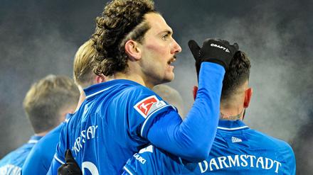 Darmstadts Fraser Hornby steuerte zwei Treffer gegen die SpVgg Greuther Fürth bei.