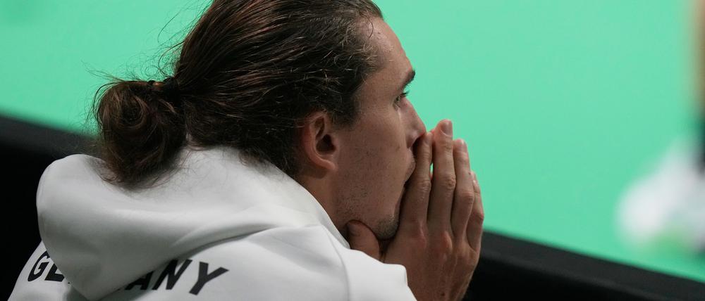 Fieberte beim Doppel gegen Spanien mit: Alexander Zverev