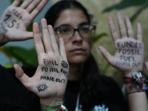Demonstration von Aktivisten beim UN-Klimagipfels COP30 in Brasilien. 