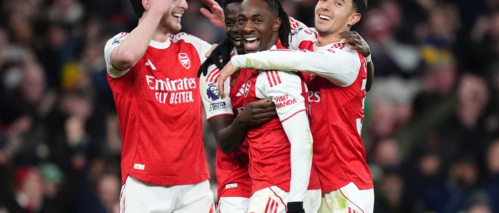 Mann des Spiels: Arsenals Eberechi Eze erzielte im Nord-London-Derby drei Tore.