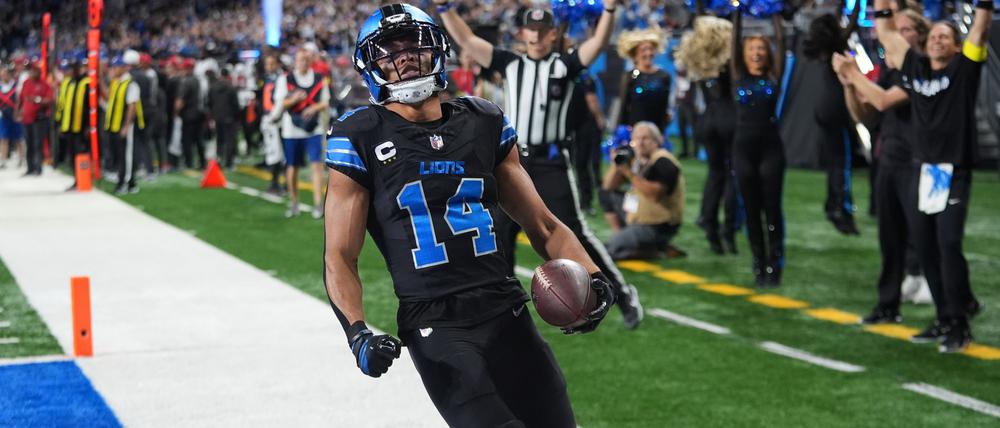 Amon-Ra St. Brown kam auf einen Touchdown.