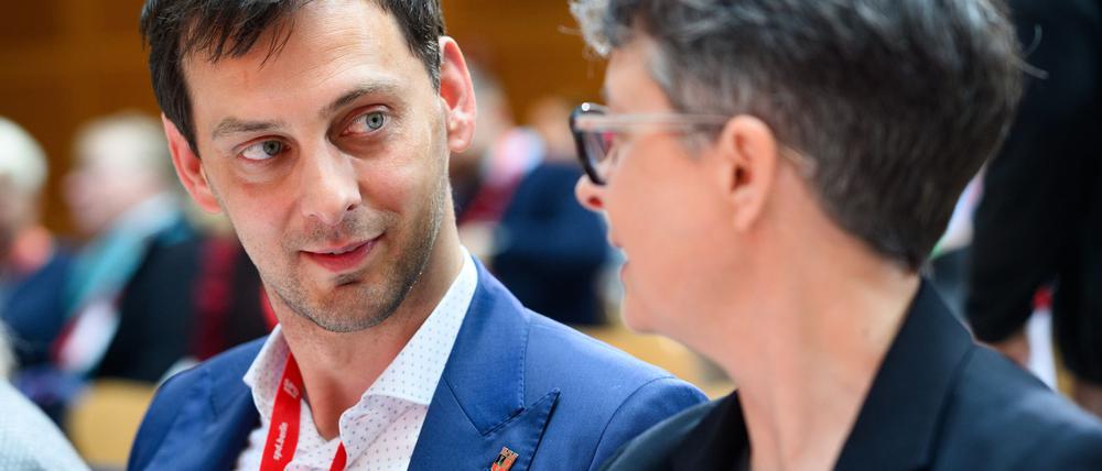Die bisherigen Berliner SPD-Chefs Martin Hikel und Nicola Böcker-Giannini wollten eine Parteireform anstoßen. (Archivbild)