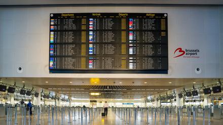 Streik am Brüsseler Flughafen (Archivbild, Oktober 2025).-