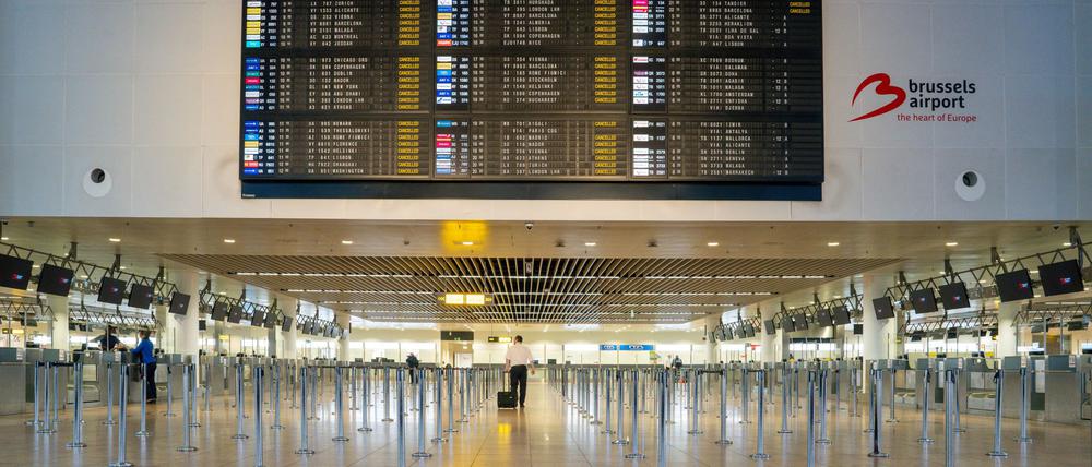 Streik am Brüsseler Flughafen (Archivbild, Oktober 2025).-