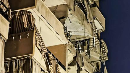 Getroffenes Gebäude in Beirut