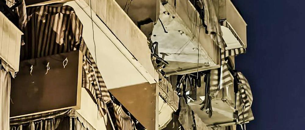 Getroffenes Gebäude in Beirut