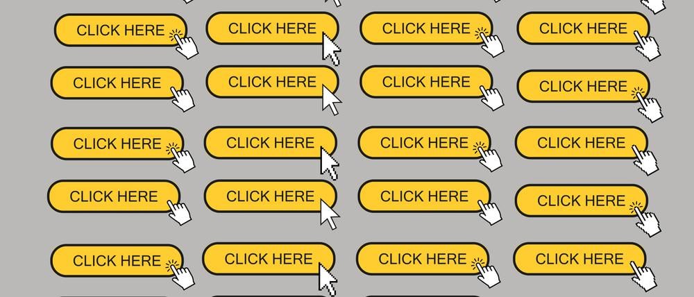 Internet-Button mit der Aufschrift „Click Here“.