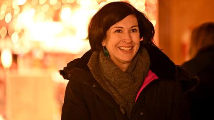 Noosha Aubel auf dem  Potsdamer Weihnachtsmarkt.