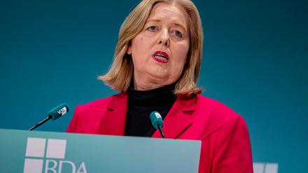 25.11.2025, Berlin: Bärbel Bas (SPD), Bundesministerin für Arbeit und Soziales, spricht beim Arbeitgebertag 2025. Foto: Fabian Sommer/dpa +++ dpa-Bildfunk +++ 