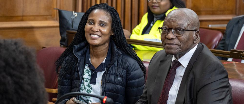 Jacob Zuma (R) und seine Tochter, Duduzile Zuma.