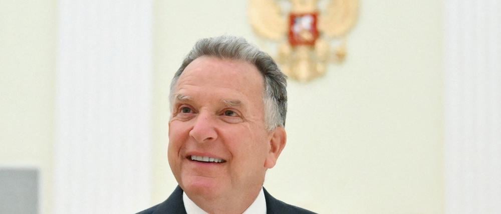 U.S. President Donald Trump’s envoy Steve Witkoff reacts during a meeting with Russian President Vladimir Putin in Moscow, Russia, April 25, 2025. Sputnik/Kristina Kormilitsyna/Pool via REUTERS ATTENTION EDITORS - THIS IMAGE WAS PROVIDED BY A THIRD PARTY./File Photo