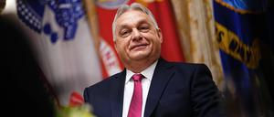 Mit US-Präsident Donald Trump auf einer Linie, mit der Europäischen Union weniger: Ungarns Premierminister Viktor Orbán am 7. November im Weißen Haus. 