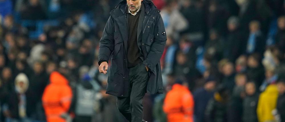 Hat sich gegen Bayer Leverkusen verzockt: Manchester Citys Cheftrainer Pep Guardiola. 