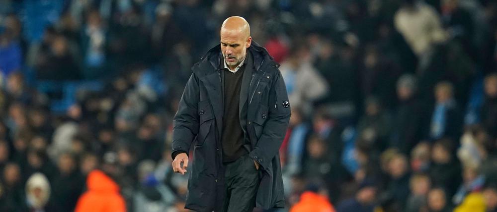 Hat sich gegen Bayer Leverkusen verzockt: Manchester Citys Cheftrainer Pep Guardiola.